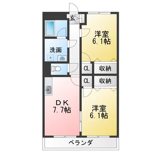 アムール瑞穂【2階】の間取り
