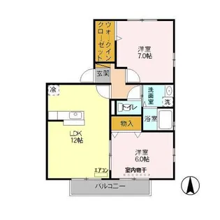 ヴェルクレール壱番館【1階】の間取り