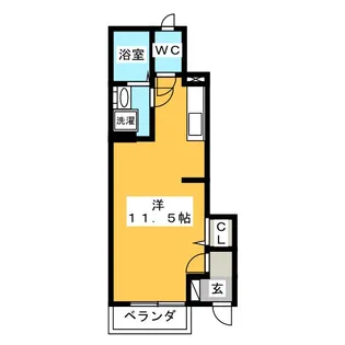 ランドスケープANDOII【1階】の間取り