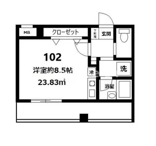 テック西ヶ原【1階】の間取り