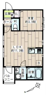 シェソワ東大井【3階】の間取り