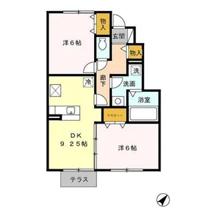 エーデル プラシード【1階】の間取り