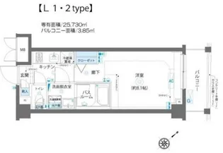 AELL蒲田南【3階】の間取り