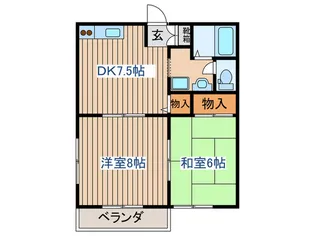 セフィラハイツ市名坂【2階】の間取り