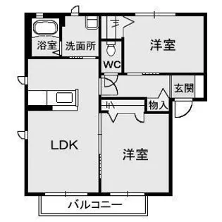 ブランシェ桜 A・B棟【2階】の間取り