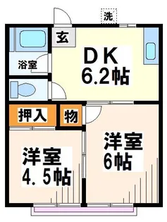 エコーハイツ【1階】の間取り