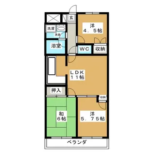 ハイツアルピーノ【3階】の間取り