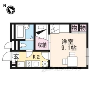 レオパレス泉【1階】の間取り