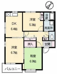 プリムリゼール A棟【1階】の間取り