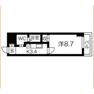 ZERO千代崎【6階】の間取り