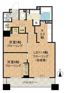 パークタワー東戸塚【4階】の間取り
