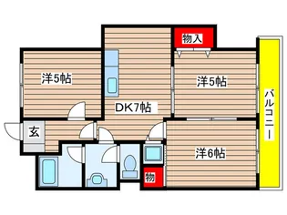 メープルコート【1階】の間取り