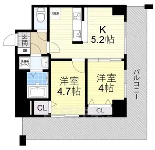 TrevanceUmeda【6階】の間取り