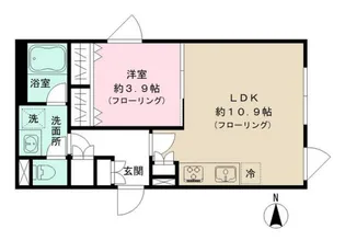 PIENZA 中野新橋【1階】の間取り