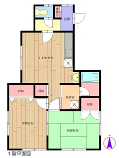 江原町ヒルズ【1階】の間取り
