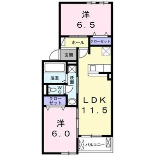 サニービューラ【2階】の間取り