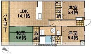 メゾンドフェリエ【4階】の間取り