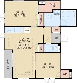 新築 グリーンヒル白山【2階】の間取り