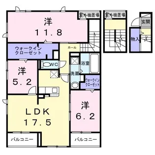 ボヌール・ド・コルザ【3階】の間取り