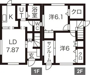 サンモールフジE棟の間取り