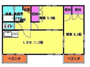 メゾンドール1番館【3階】の間取り