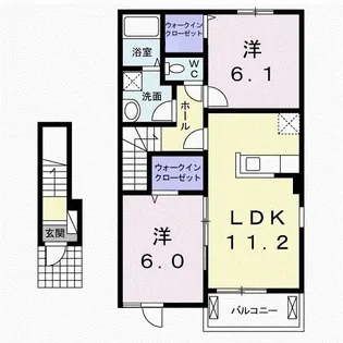 パルフェ B【2階】の間取り
