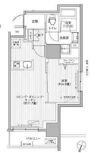 グラン、フォークス神田イーストタワー【13階】の間取り