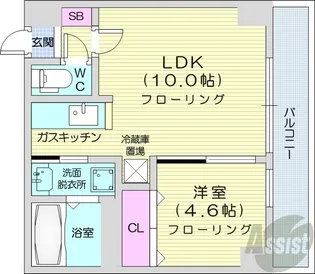 札幌レジデンス近代美術館【11階】の間取り