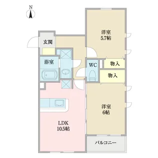 サンセール【3階】の間取り