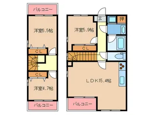 ビザビランドIIWESTの間取り