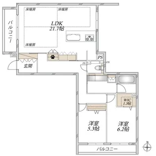 フォルス善福寺II【2階】の間取り