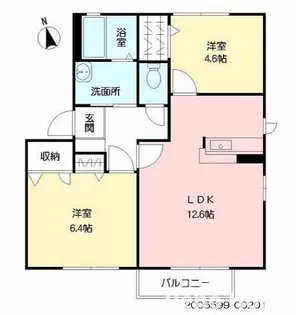 シティーパル C棟【2階】の間取り