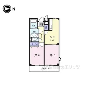シュッドボナール【2階】の間取り