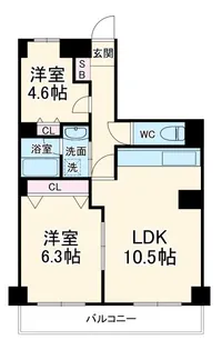 ライオンズガーデン津田沼【6階】の間取り