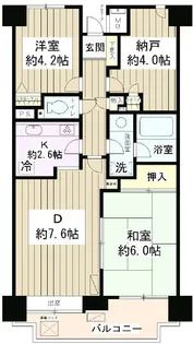 菊川パーク・ホームズ【3階】の間取り