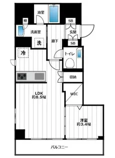 ジェイワザック押上エクセレント【7階】の間取り