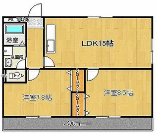 サンフィールドIII【2階】の間取り