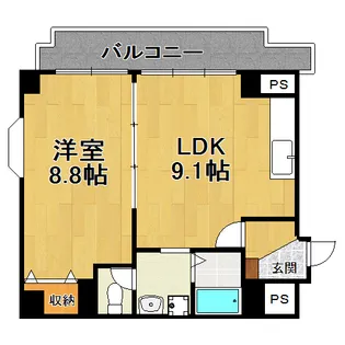 REBANGA十三アパートメント【2階】の間取り