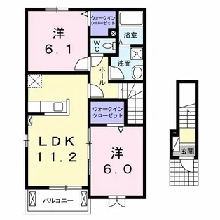 サン・カミーユA【2階】の間取り