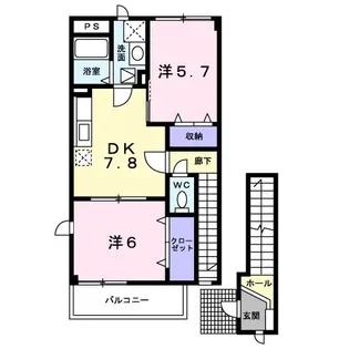 フローラルI【2階】の間取り