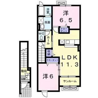 フランシェル【2階】の間取り