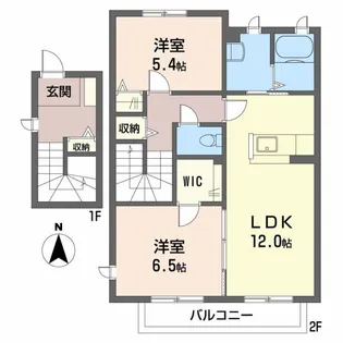 ヴィラーチェ N I棟【2階】の間取り