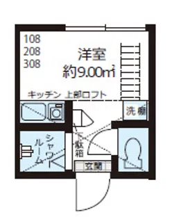 QUQURI IKEBUKURO【2階】の間取り