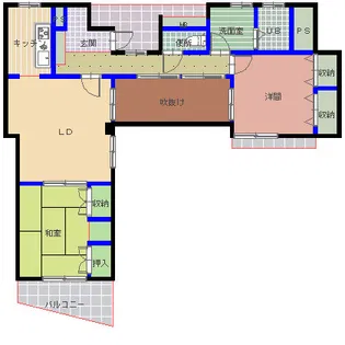 テラス美優【4階】の間取り