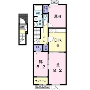 四ケ所ヒルズ【2階】の間取り