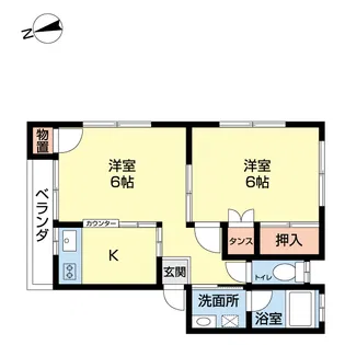 星ヶ丘ハイツII【2階】の間取り