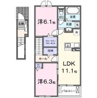 コンフォートA【2階】の間取り