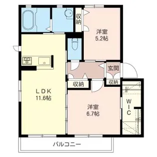 シャインステージL【1階】の間取り