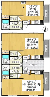 ビション三軒茶屋II【3階】の間取り