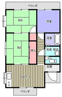 山口県下関市長府侍町1【アパート】の間取り